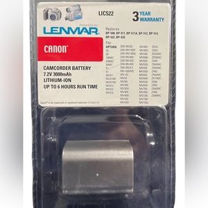 Lenmar Canon Camcorder Battery 7.2V